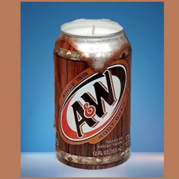NEW A&W Root Beer Can Candle Soda Candles Handcrafted in Tennessee Scented - Picture 1 of 4